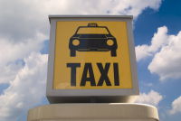 A taxi stand